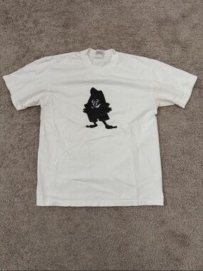 Birdwell White Short-Sleeve Tee with Black Character Graphic